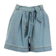 Blauwe denim shorts voor vrouwen Pinko , Blue , Dames