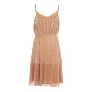 Elegante Ceremonie Jurk Beige Zomer Pinko , Beige , Dames