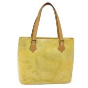 Pre-owned Leather handbags Louis Vuitton Vintage , Yellow , Dames