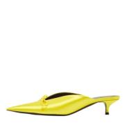 Pre-owned Satin mules Balenciaga Vintage , Yellow , Dames