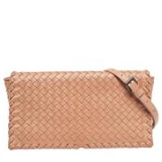 Pre-owned Leather shoulder-bags Bottega Veneta Vintage , Beige , Dames