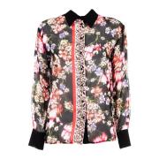 Bloemenblouse Zwart Glamour Zomer Liu Jo , Multicolor , Dames