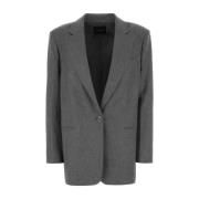 Grijze Oversize Blazer Stretch Viscosemix Andamane , Gray , Dames