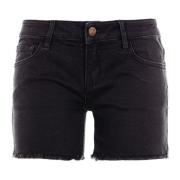 Zwarte Denim Shorts voor Vrouwen Sun68 , Black , Dames