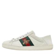 Pre-owned Leather sneakers Gucci Vintage , White , Heren