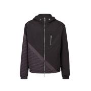 Omkeerbare windbreaker met capuchon Zwart Grijs Diagonaal Motief Fendi...