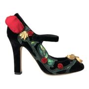 Zwarte Rozen Kristal Mary Jane Schoenen Dolce & Gabbana , Black , Dame...