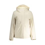 Gewatteerde Jas met Capuchon en Logo K-Way , Beige , Dames