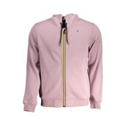 Fleece sweater met capuchon en rits K-Way , Purple , Heren