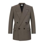 Dubbelrijige blazer Saint Laurent , Gray , Dames