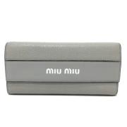 Pre-owned Leather wallets Miu Miu Pre-owned , Gray , Dames