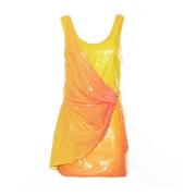 Zomer Gradient Koraal Gele Jurk Patrizia Pepe , Yellow , Dames