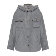 Wollen jas met capuchon Etro , Gray , Dames