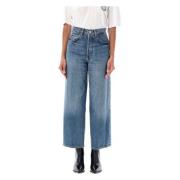 Blauwe Wide-Leg Jeans Anine Bing , Blue , Dames