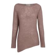 Alpaca Merino Zijde Lange Mouw Jersey Cortana , Brown , Dames