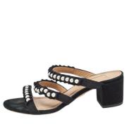 Pre-owned Canvas sandals Aquazzura Pre-owned , Black , Dames