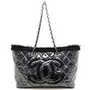 Pre-owned Leather chanel-bags Chanel Vintage , Black , Dames