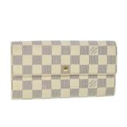 Pre-owned Canvas wallets Louis Vuitton Vintage , White , Dames