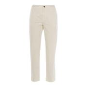 Katoenen chino broek voor dames Fracomina , White , Dames