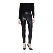 Ecopelle Elastische Taille Leggings Silvian Heach , Black , Dames