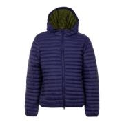 Heren Blauwe Gewatteerde Jas Winterstijl Invicta , Blue , Heren