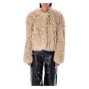 Eco Bontjas Outerwear Ecru Isabel Marant , Beige , Dames