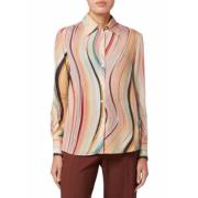 Multicolor Swirl Zijde Viscose Shirt Paul Smith , Multicolor , Dames