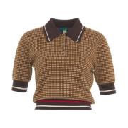 Bruine T-shirt Polos Aw24 No Name , Brown , Dames