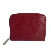 Pre-owned Leather wallets Louis Vuitton Vintage , Red , Dames