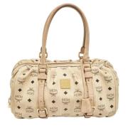 Pre-owned Leather handbags MCM Pre-owned , Beige , Dames