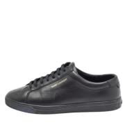 Pre-owned Leather sneakers Yves Saint Laurent Vintage , Black , Dames