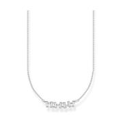 Baguette Princess Zilveren Ketting met Witte Zirkonia Thomas Sabo , Gr...