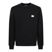 Zwarte Sweatshirt Essential Collectie Dolce & Gabbana , Black , Heren