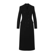 Nero Coat voor Stijlvolle Winterlook Dolce & Gabbana , Black , Dames