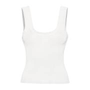 Tanktop met reliëflogo Alexander Wang , White , Dames