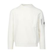 Witte Wollen Trui met Zak C.p. Company , White , Heren