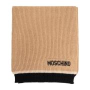 Sjaal met logo Moschino , Beige , Unisex