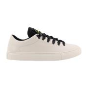 Leren Logo Patch Sneakers Stone Island , White , Heren