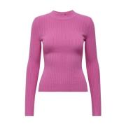 Louisa Highneck Pullover Only , Pink , Dames