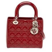 Pre-owned Leather handbags Dior Vintage , Red , Dames