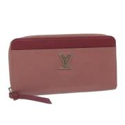 Pre-owned Leather wallets Louis Vuitton Vintage , Pink , Dames