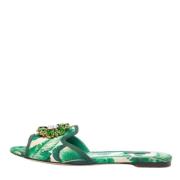 Pre-owned Fabric flats Dolce & Gabbana Pre-owned , Green , Dames