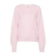 Roze Wol-Kasjmier Trui Geborstelde Afwerking MRZ , Pink , Dames