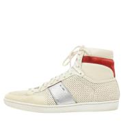 Pre-owned Leather sneakers Yves Saint Laurent Vintage , White , Heren