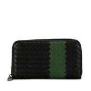 Pre-owned Leather wallets Bottega Veneta Vintage , Black , Dames