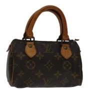 Pre-owned Canvas handbags Louis Vuitton Vintage , Brown , Dames