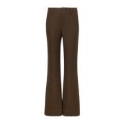 Wollen Twill Broek Klassieke Vrouwelijke Snit Proenza Schouler , Green...