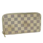 Pre-owned Canvas wallets Louis Vuitton Vintage , White , Dames