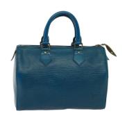 Pre-owned Leather handbags Louis Vuitton Vintage , Blue , Dames