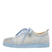 Pre-owned Suede sneakers Christian Louboutin Pre-owned , Blue , Heren